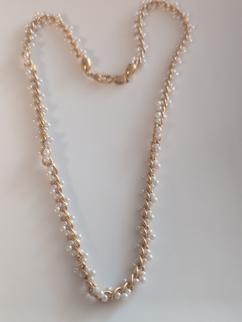 Napier Gold-Tone Pearl Accent Chain Necklace